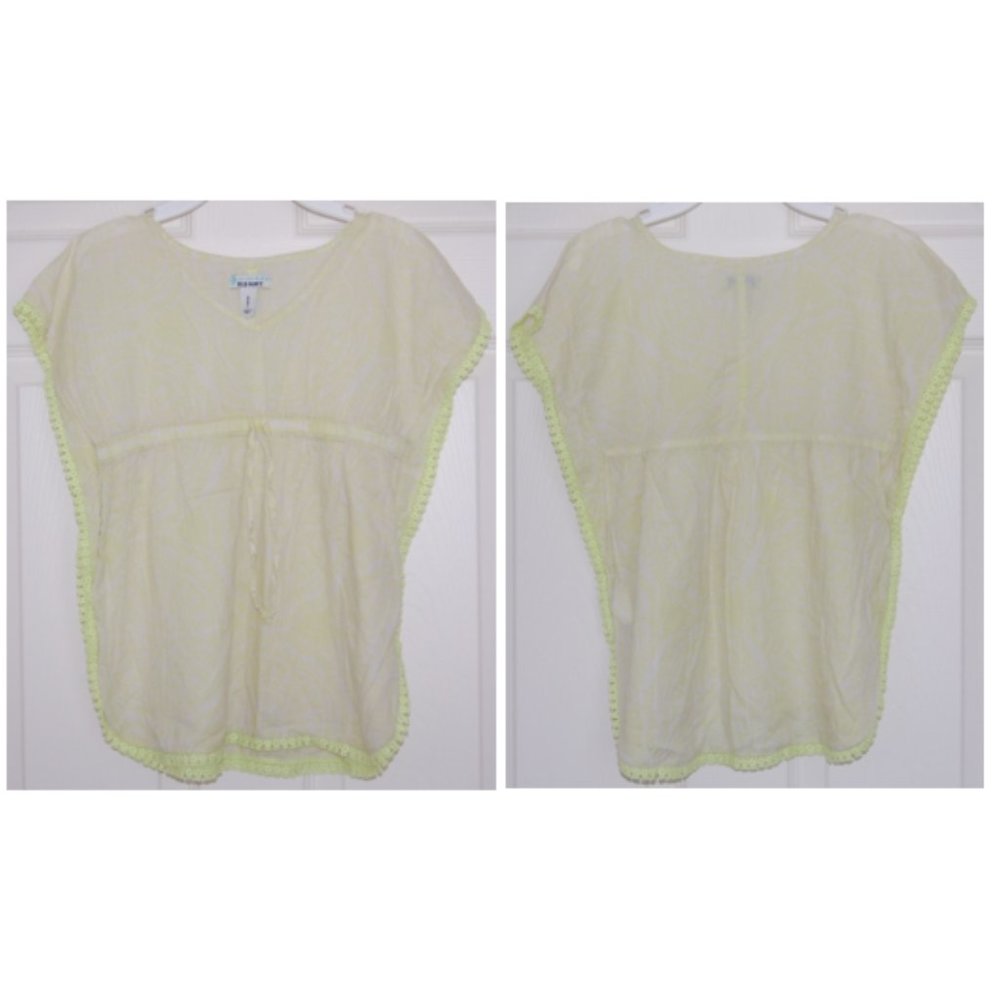 Old Navy Girls Size 8, Yellow Beach Top, Lightweight, 100% Cotton